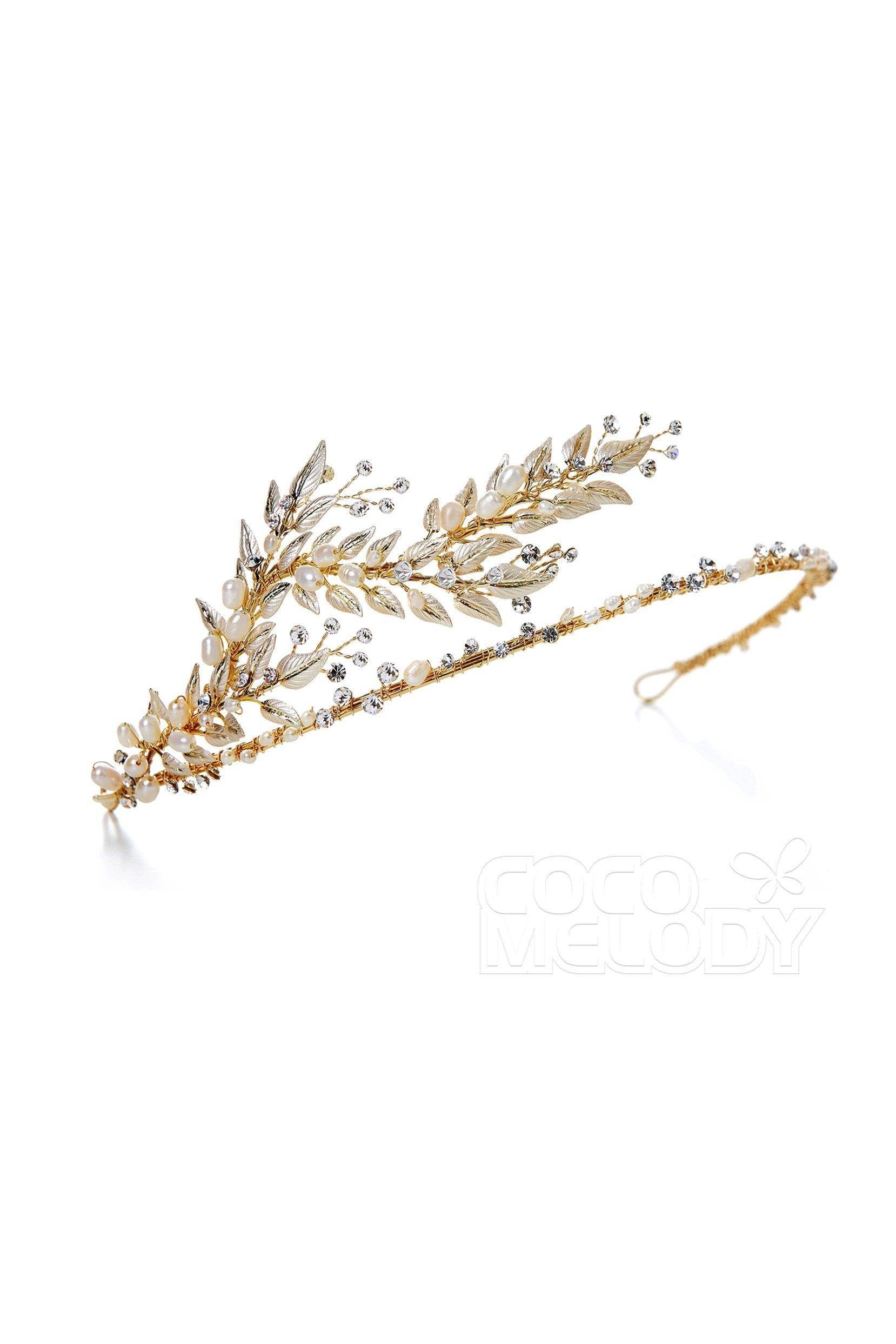 Latest Alloy Headpiece with Imitation Pearl AH17008 - COCOMELODY